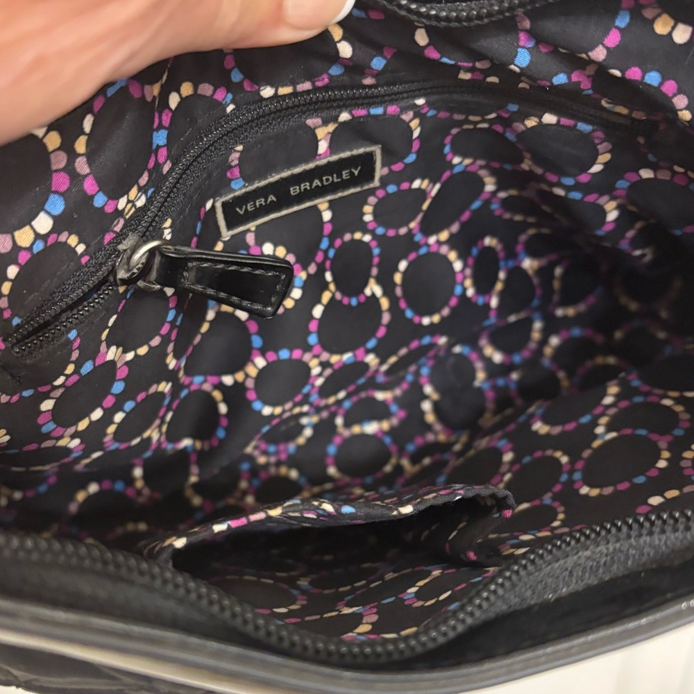 Vera Bradley Black Quilted Shoulder Bag - Picture 9 of 9